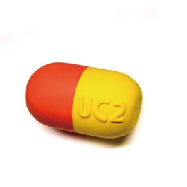 WANT CHEW Latex Dog Squeaky Chew Toys Pill for Small Dogs (UC2)