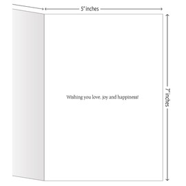 One Jade Lane New Year Cards - 5x7, Heavy Stock, Set of 18 Holiday Cards & Envelopes