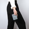HANATORA SA03-B Genuine Leather Mini Wallet, Italian Leather, Trifold Wallet,