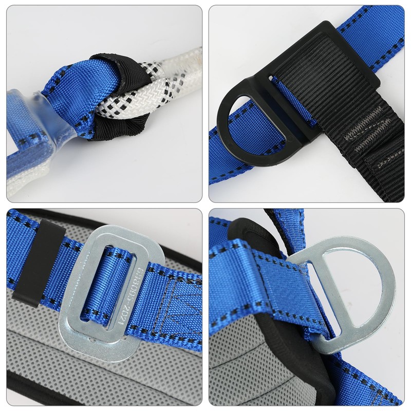 Btstil Fall Protection Harness, Fall Protection Safety Belt Set, 5-Point