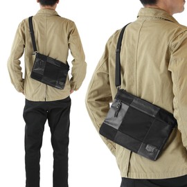 [§D∞B∞ DSBKDOUBLES BLACK] Doubles Black DSBK Shoulder Bag Sacoche SQUARES Series -3081, Black