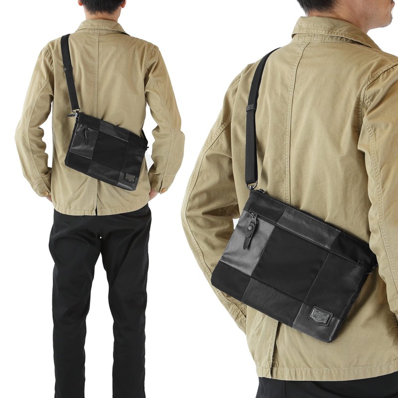 [§D∞B∞ DSBKDOUBLES BLACK] Doubles Black DSBK Shoulder Bag Sacoche SQUARES