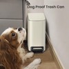 Cesun Small Bathroom Trash Can with Lid Soft Close, Step