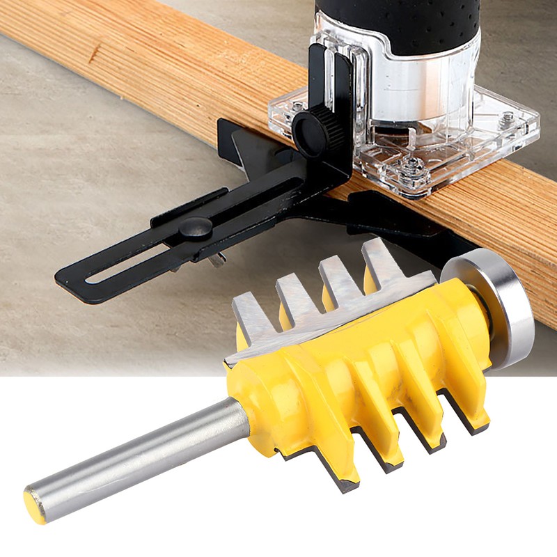 1/4" Shank Router Bit Finger Joint Tenon Woodworking Milling Cutter