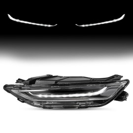 SOCKIR Upper Headlights Assembly Fit for 2019 2020 2021 2022 Chevy Blazer LED Daytime Running Light Headlamp Left Driver Side