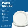 CafeTEq Bagasse Heavy-Duty White Round Plates Super Rigid Disposable Eco