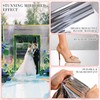 LIKEYO Silver Mirrored Floor Wedding Aisle Runner Aisle Runner for