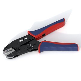 APIOLO Crimping Tool - Ratcheting Wire Crimper for Heat Shrink Terminals, Insulated Nylon, Open Barrel Terminals, Ferrule Wire End andNon-Insulated Ferrules Connectors AWG 22-10