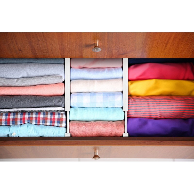 Homemaid Living 100% Bamboo Drawer Dividers, Adjustable & Expandable Kitchen