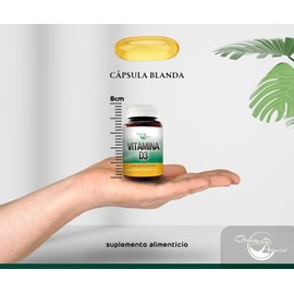 Green house, VITAMINA D3, 30 cápuslas, vitaminas, 10mcg. Suplementos Alimenticios. Multivitaminico Hombre y Mujer. Libre de Gluten y Aditivos.