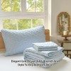 NSNLGSGC Light Blue Gingham Twin Quilt Set, Soft Pre-Washed Microfiber