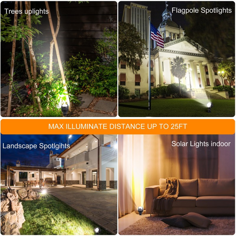 SUNLONG Solar Outdoor Lights,Solar Spot Lights Outdoor Waterproof Solar Spotlight