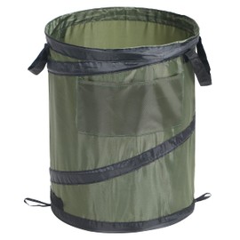 Outdoor Folding Trash Can, Trash Box, Dust Box, Compact, Portable, Camping, Disaster Prevention, Moss Green, Unfolded, 12.6 x 15.7 inches (32 x 40 cm)