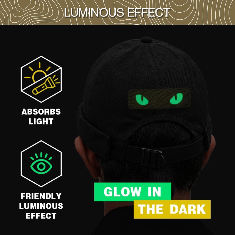 LINXGR Cat Eyes Patches Tactical Morale Patches Hook & Loop