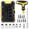 18Pcs T Handle Ratchet Wrench and Screwdriver Set Chrome Vanadium