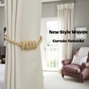 BEL AVENIR Magnetic Curtain Tiebacks, Decorative Drapery Holdbacks Modern Woven