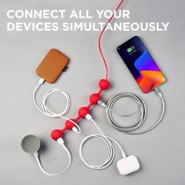 LEXON Peas HUB-C USB Hub with 2 USB-A and 2 USB-C Ports, Multiport USB Extender for MacBook, Ultrabooks and Tablets, USB C to USB Adaptor, Supports Charging and Data Transfer - Black