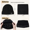 Wmcaps Winter Hats Scarf Set for Men, Thermal Knit Beanies