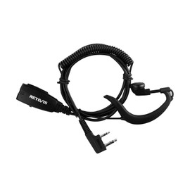 Retevis VOX Hands Free Two Way Radio Headset with Mic,Compatible RT22 RT21 H-777 RT68 RT22S Baofeng UV-5R SAMCOM Walkie Talkie,Coil Tube,G-Type Earhook Walkie Talkie Earpiece(1 Pack)