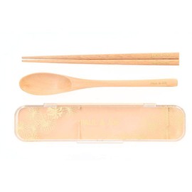 Marks PAJB-CST02-PK Nude Pink Paul & Joe Breaktime Chopsticks Spoon Case Set
