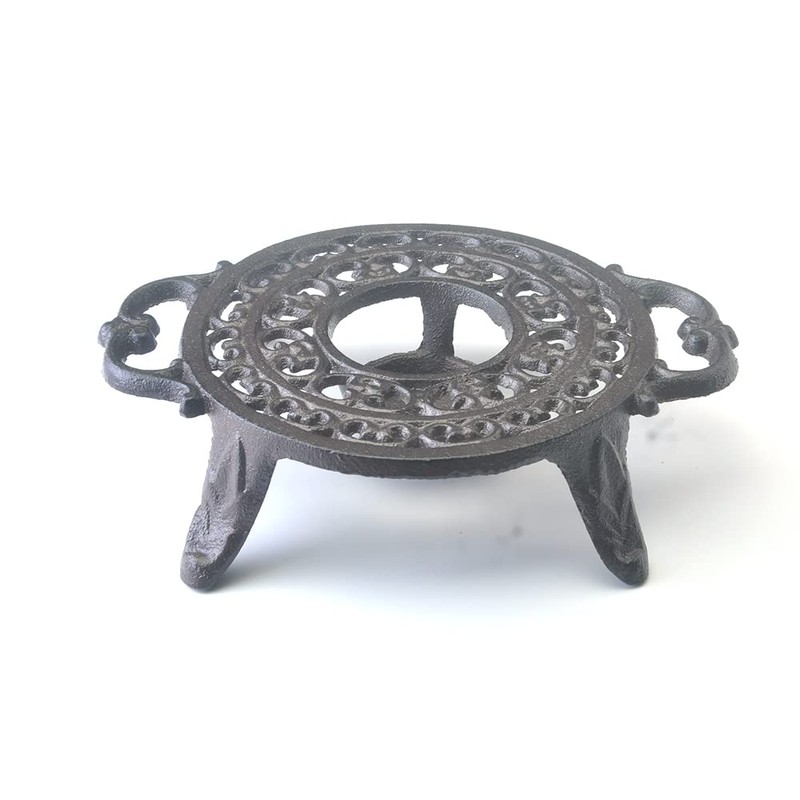 IWADECKY Heavy Duty Cast Iron Teapot Dish Warmer Stable Holder