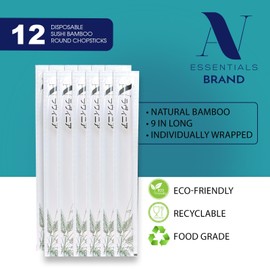 Maruchan 24- Pack of Beef Instant Ramen Noodles Instant Ramen Noodles 3 oz Pack + 12 Pairs of Eco-Friendly Disposable Bamboo Round Chopsticks by Lavinia Essentials Brand