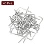 uxcell 40 Pcs L Shape Hooks, 1 Inch Right Angle