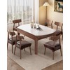 Genina Dining Chair Covers Set of 4, Waterproof PU Leather