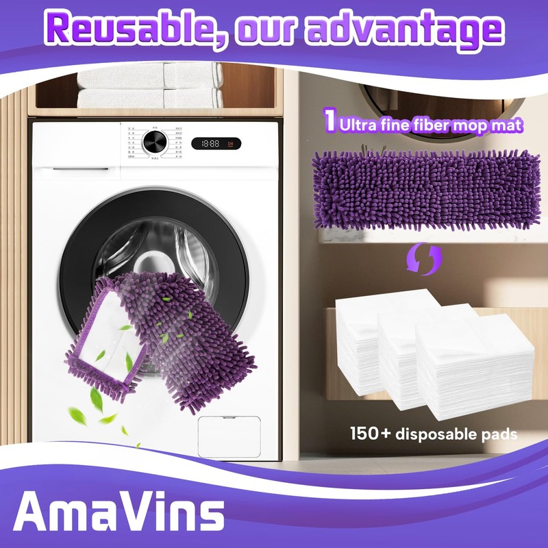 AmaVins 2 Pack Pet System Microfiber Sweeping Pad for Bona