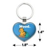 Garfield Mood Keychain Heart Love Metal Key Chain Ring
