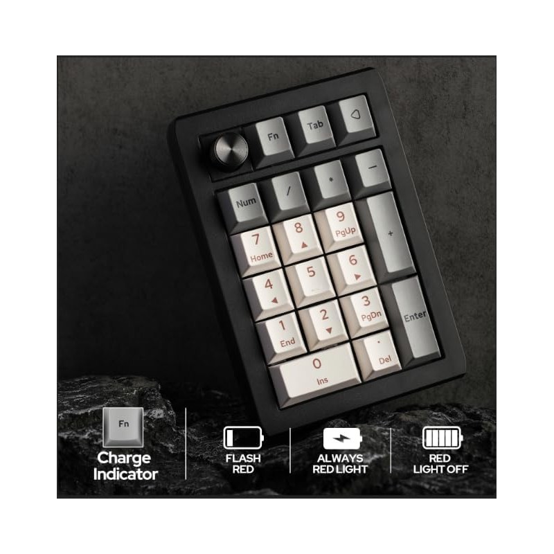 EPOMAKER EK21 VIA Gasket Number Pad with 1000mAh Battery, BT