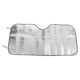 Car Windshield Sunshade, Universal Reflective Silver Aluminum Foil Auto Windscreen Sun Shade Heat Reflective Windshield Visor Front Window Visor Dashboard Cover