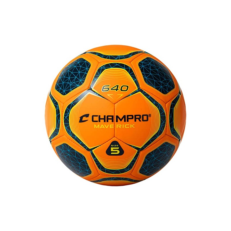 Champro Maverick Balón de fútbol, Talla 3, Color Naranja óptico