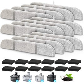 12 Pack Replacement Filters Compatible with DownyPaws Wireless Cat Water Fountain 84oz/2.5L