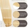 Honsoo Extensiones de cabello humano real con clip, rubio decolorado,