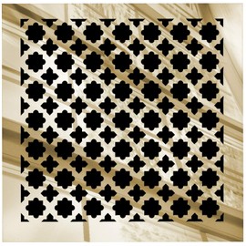 SABA Home Decor Air Vent Covers Register - Acrylic Fiberglass Grille 6 x 6 Duct Opening (8 x 8 Overall) Gold Mirror Finish Decorative Cover for Walls and Ceilings (not for Floor use), Venetian