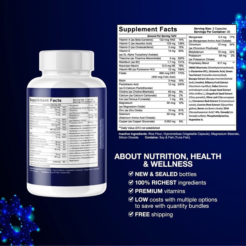 Pelican Vitamins Cogni Strong- Brain Support- 60 Capsules