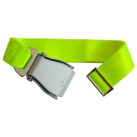 Skybelt Airplane Belt Silver/Neon Yellow Belt, neon yellow