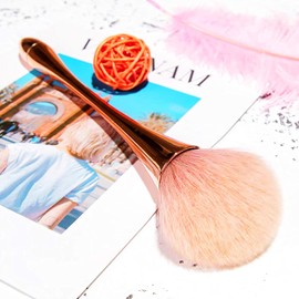 THR3E STROKES Super Large Mineral Powder Brush, Nail Brushes Kabuki Makeup Brushes Soft Fluffy Foundation Brush Blush Brush, Professional Powder Brushfor Daily Makeup (Multicolor)