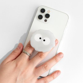 On The Grip Cute Cartoon Briquette Acrylic Multi Functional Collapsible Expandable Mobile Phone Grip & Kickstand (Grey)