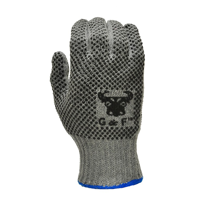 G & F 14431M-DZ 100-Percent Natural Cotton PVC Dots Gloves,