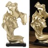 Couples Kiss Sculpture Exquisite Decorative Resin Kissing Lover Figurine Home