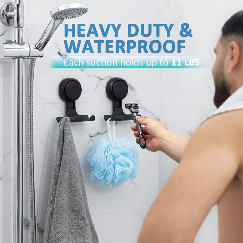 TAILI Shower Razor Holder Hanger Hooks Suction Cup Door Hooks