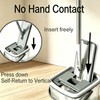 Flat Mop and Bucket System with Wringer Set, Wet Dry