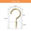 Wiwaplex 10 Pack Ceiling Hooks, 2 Inch Metal Screw Hooks,