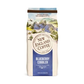 New England Coffee Blueberry Cobbler Medium Roast Ground Coffee, 22oz Bag (Pack of 1)