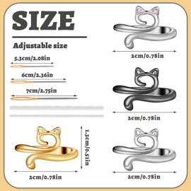 ENCHOL 8Pcs Crochet Rings for Fingers, Adjustable Knitting Crochet Ring Crochet Tension Ring Kit with Ring Size Adjuster and Sewing Needle, Colored Open Yarn Guide with Storage Box for Hand Weaving