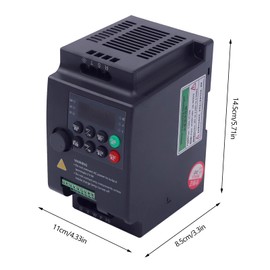 Variable Frequency Drive 220V/1500W/2HP VFD Inverter Frequency Converter Professional Speed Regulated Frequency Variator for Drill Press, CNC, HVAC Speed Control