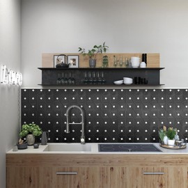 V-MOZZA Peel and Stick Backsplash Metal Tile, 10-Sheet Peel and Stick Mosaic Tiles Windmill Puzzle Glass Mixed Stick on Backsplash Tiles for Kitchen Bathroom Wall Fireplace