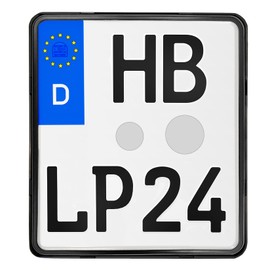 Motorcycle License Plate Holder 180 x 200 mm 180 x 200 Frameless Number Plate Holder License Plate Amplifier Motorcycle Number Plate Holder with Mounting Material